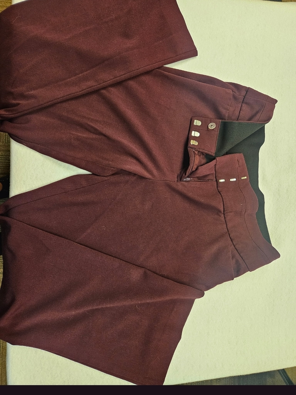 Maurices Women's Straight Leg Pants in Burgundy